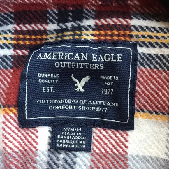 AEO Men's Plaid Button Down Shirt - Picture 5 of 8